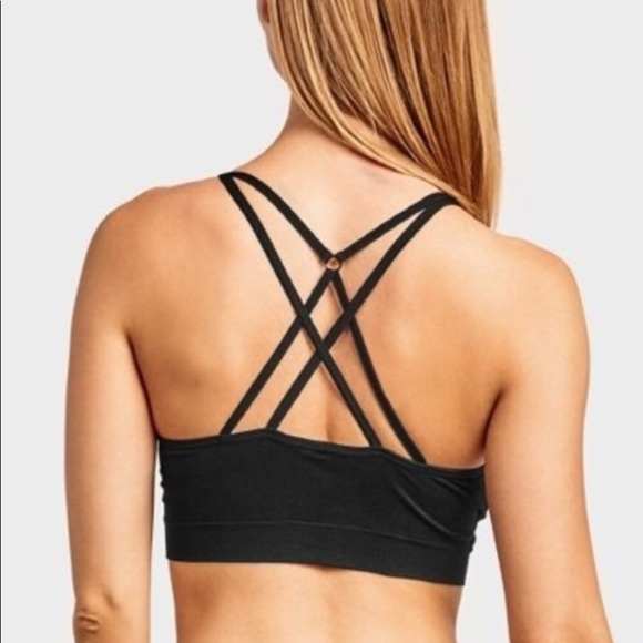 Cute Strappy Sports Bra (Light Gray) - Picture 2 of 5